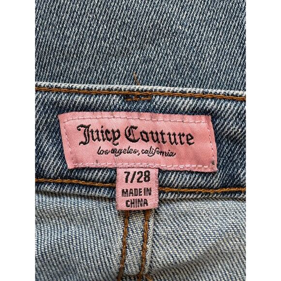 Juicy Couture Wide Legs Cargo Denim Jeans JUICY Size 7/28 - Picture 4 of 8